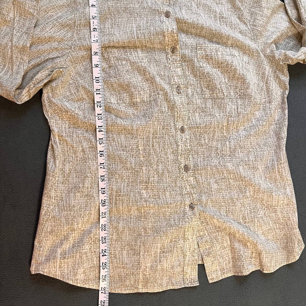 Michael Kors Blouse Womens 14W Beige Abstract Office Lightweight Career Wear - Picture 6 of 8